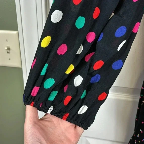 Rixo x target polka dot long sleeve dress sz 12 - Picture 6 of 9